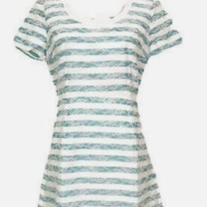 Esley nwt striped dress with lace overlay